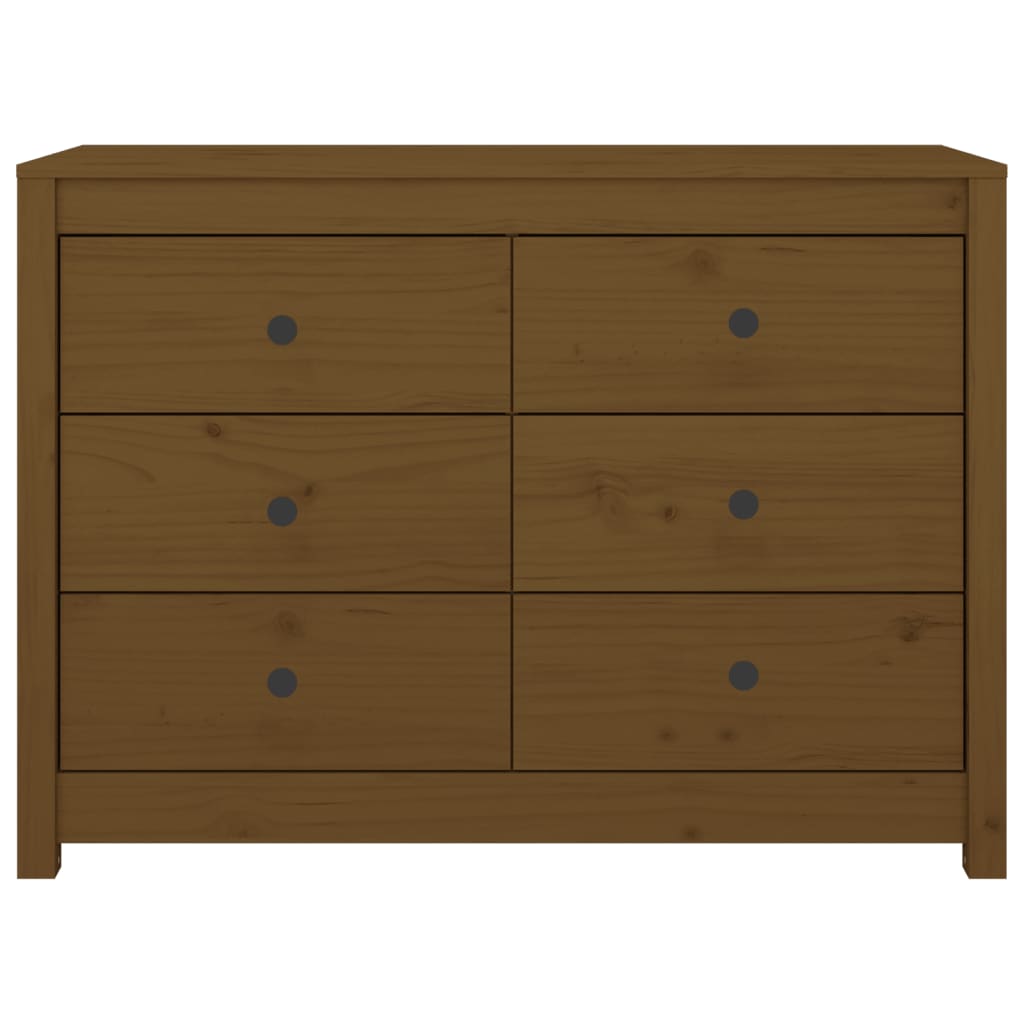 Beistellschrank Honigbraun 100x40x72 cm Massivholz Kiefer